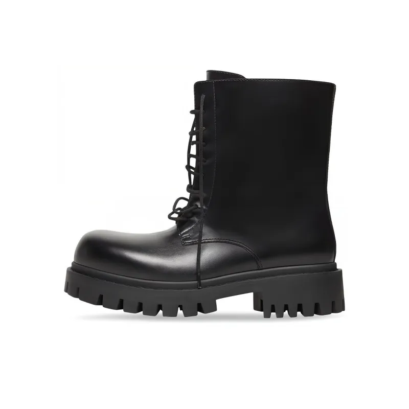 Balenciaga Sergent 20mm Boots 'Black Leather'-0