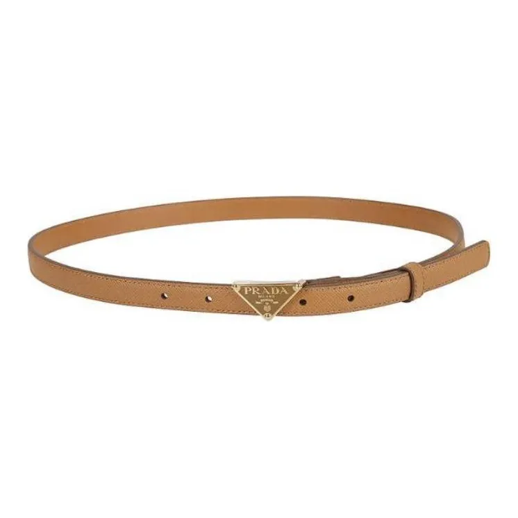 PRADA Triangle Logo Buckle Belt-1