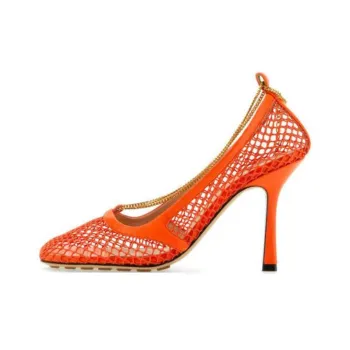 Bottega Veneta Mesh Square-Toe Pumps
