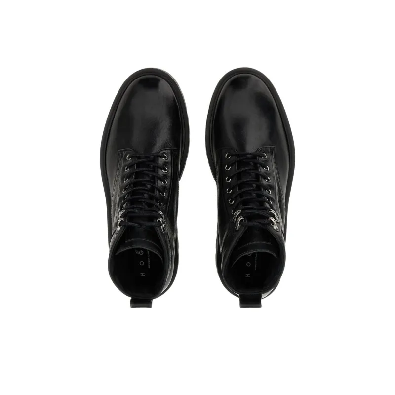 HOGAN H673 Lace Up Combat Boots-4