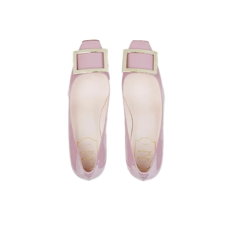 Roger Vivier Belle Vivier Slim Heel High Heels Women's Purple Pink-3