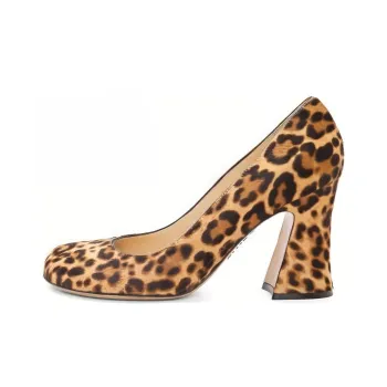 LOEWE Calle Chunky Heel High Heels 8.5cm Women's Brown