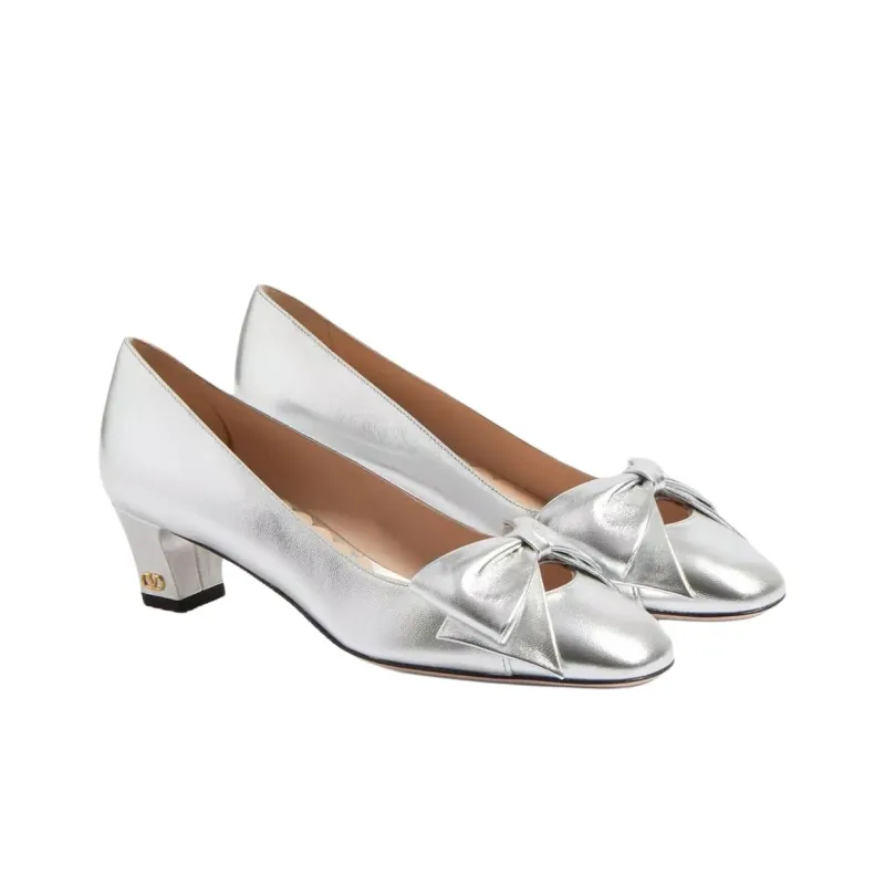 Valentino BOWOW High Heels 4.5cm Women's Silver-2