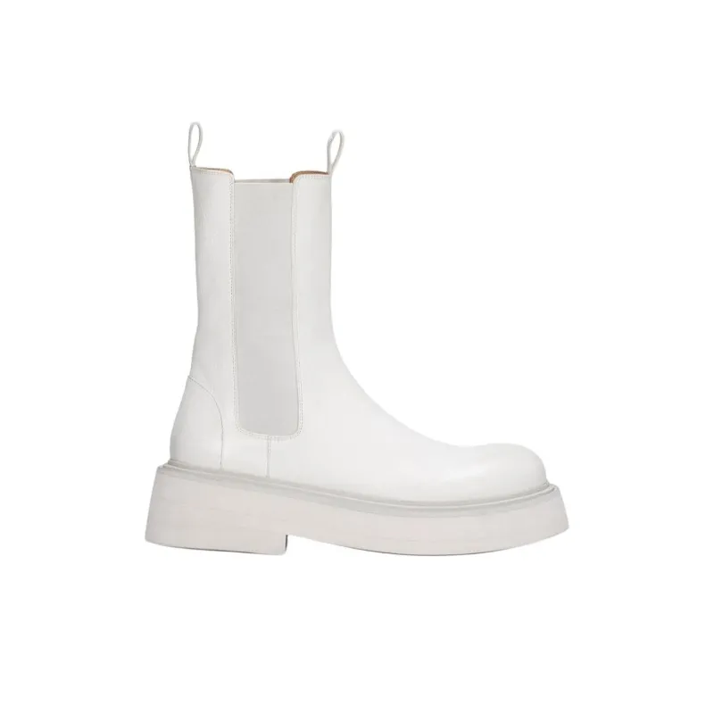 Marsèll Zuccone Short Chelsea Boots Men's White-1
