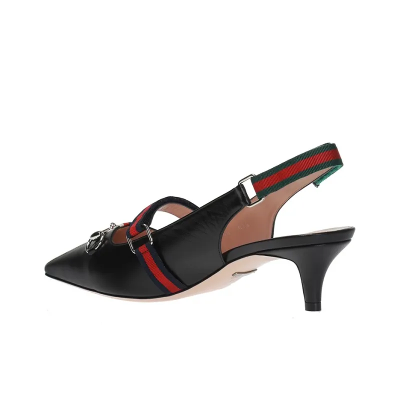 GUCCI Cone Heel High Heels Women's Black-3