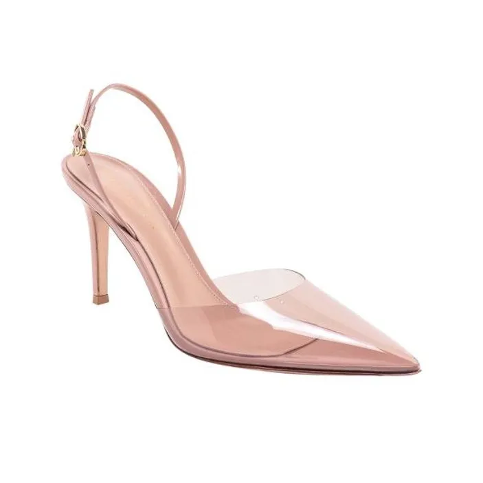 GIANVITO ROSSI Ribbon D'Orsay Slingback Pumps-2