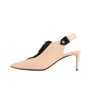 LOUIS VUITTON Slim Heel High Heels 6.5cm Women's Beige