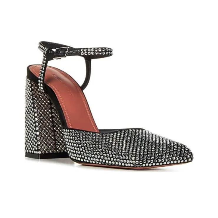 AMINA MUADDI Charlotte 95mm Crystal-embellished Sandals-1