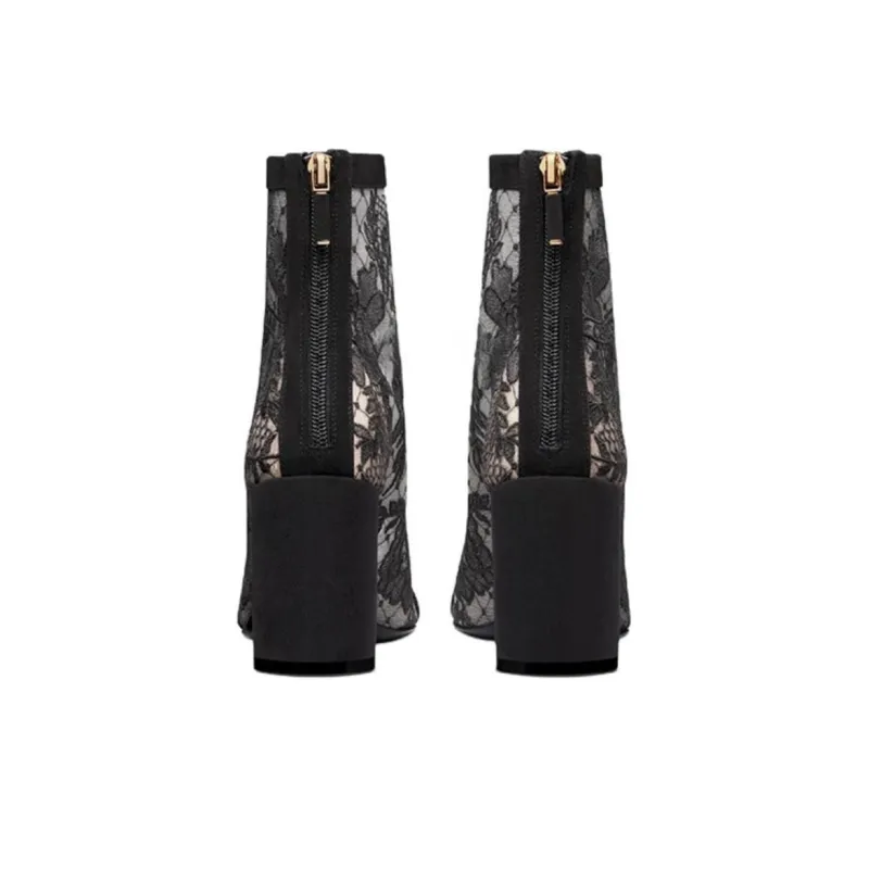 DIOR Naughtily D Ankle Boots 8cm Women's Black-5