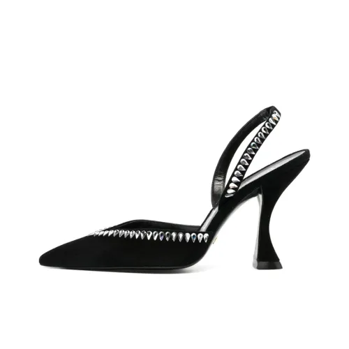Stuart Weitzman/SW Irregular Heel High Heels 10.5cm Women's Black