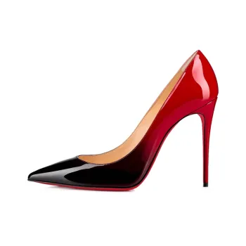 CL LUBOTING Kate Slim Heel High Heels 10cm Women's Black Red