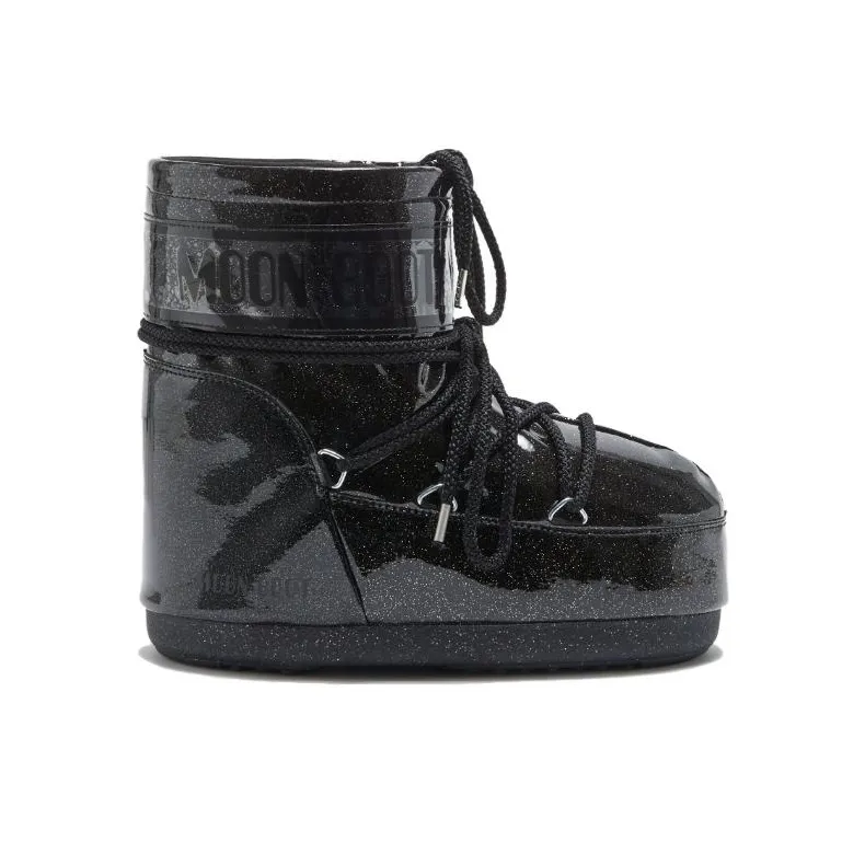 Moon Boot Icon Low Glitter Lace Up Boots-1