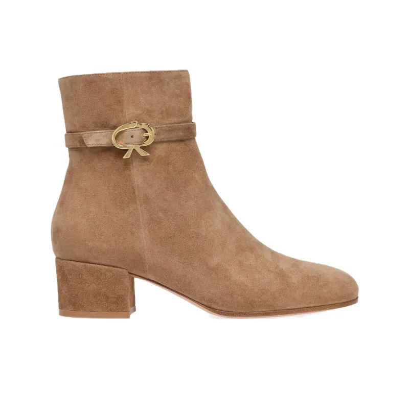 GIANVITO ROSSI Ribbon 45mm Suede Ankle Boots-1
