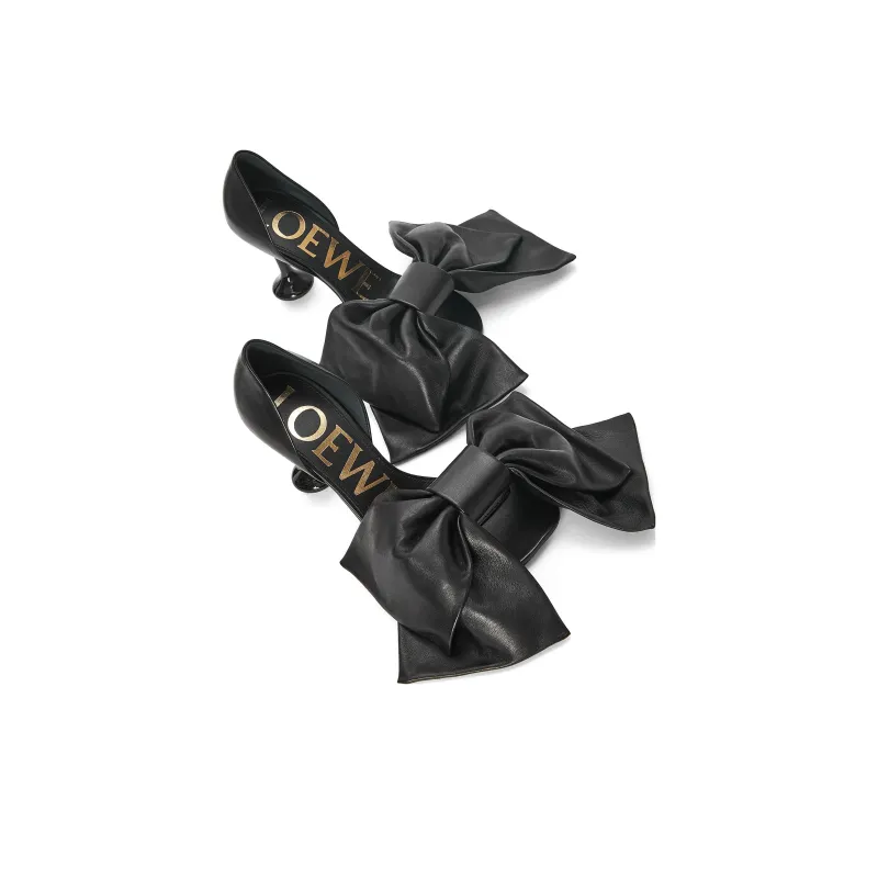 LOEWE Toy D'Orsay Slim Heel High Heels 9cm Women's Black-4