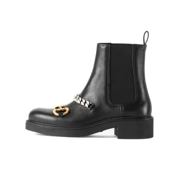 GUCCI Horsebit detail Ankle Boots