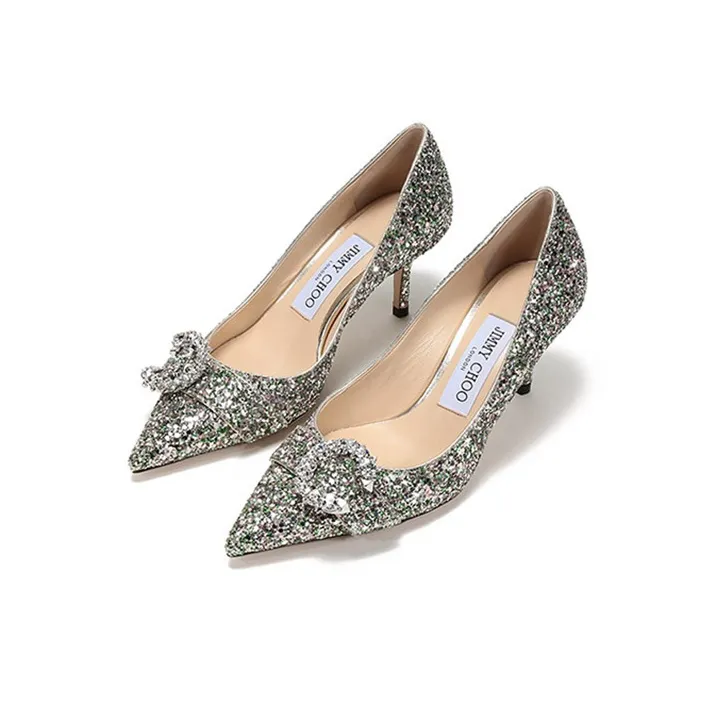 Jimmy Choo Saresa Slim Heel High Heels Women's Green-2