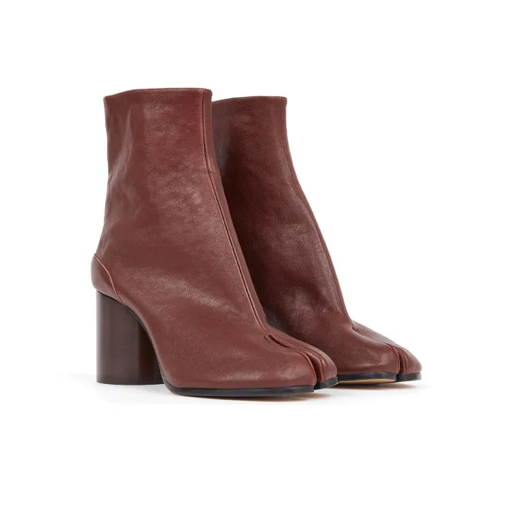 Maison Margiela Tabi 80mm Leather Ankle Boots-2