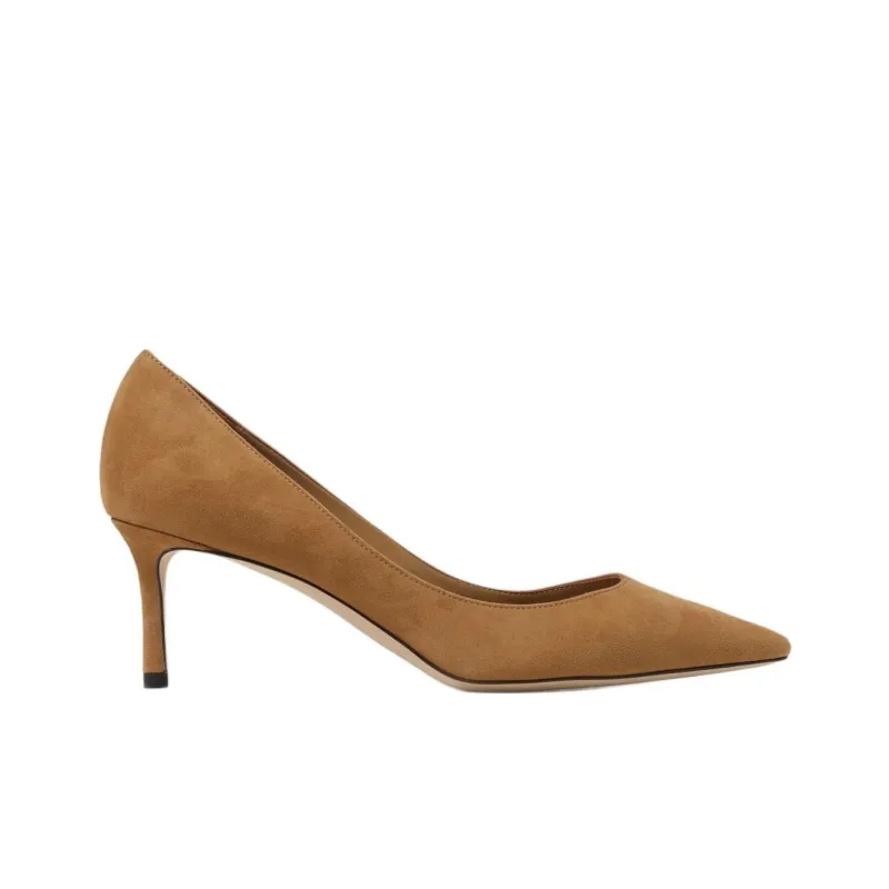Jimmy Choo ROMY Slim Heel High Heels 6cm Women's Light Brown-1