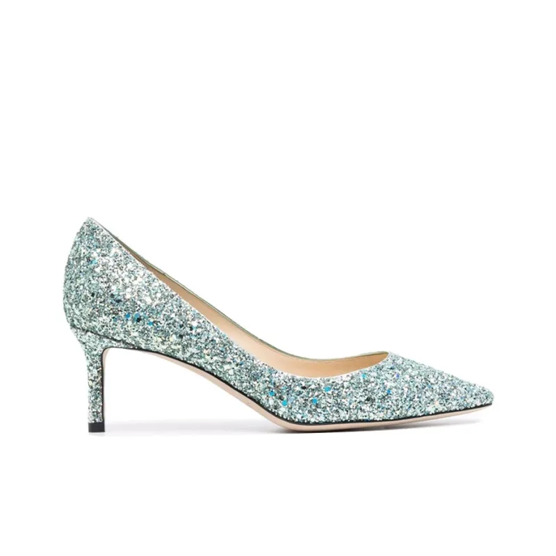 Jimmy Choo ROMY Slim Heel High Heels 6cm Women's Mint Green-1