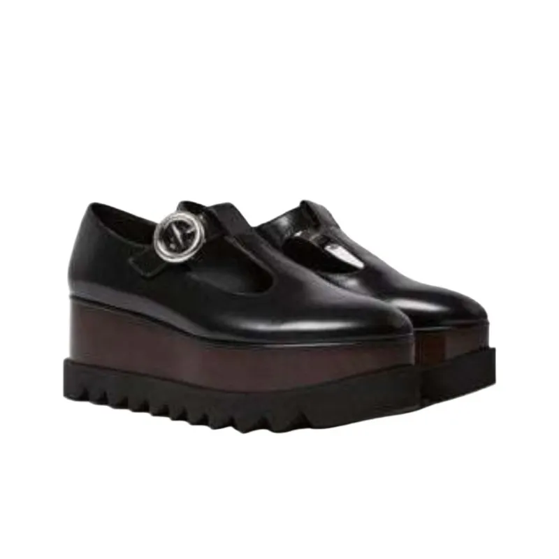 Stella McCartney Elyse Casual Single Shoes 8cm Women's Black-2