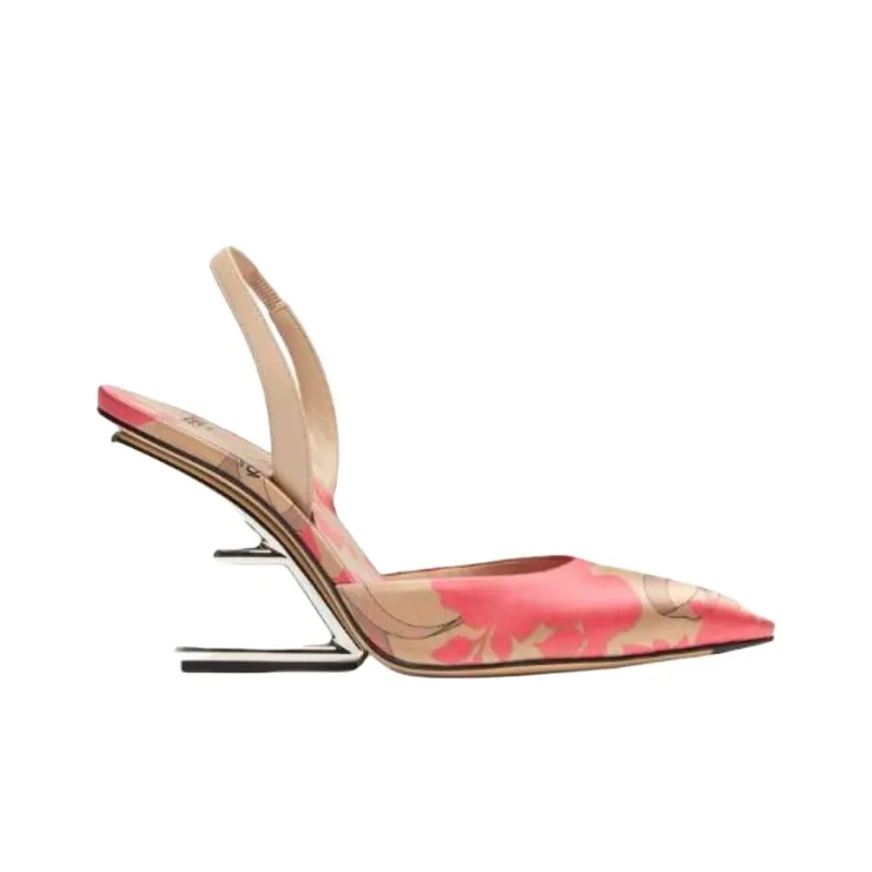 FENDI First Irregular Heel High Heels 6.5cm Women's Pink-1