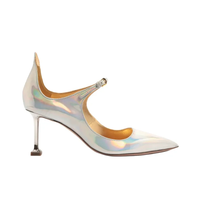 Schutz Elsa Slim Heel High Heels 8cm Women's Silver-1