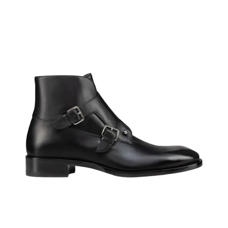 CL LUBOTING Chambelimonk Ankle Boots Men's Black-1