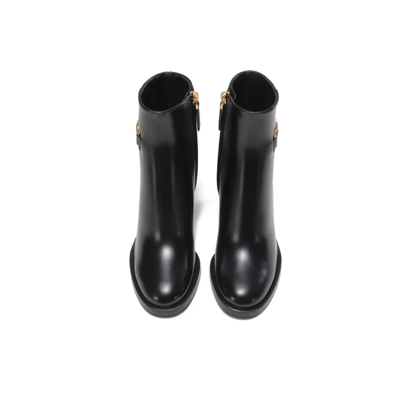 Valentino VLogo Plaque Heeled Ankle Boots Women's-3