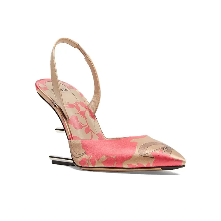 FENDI First Irregular Heel High Heels 6.5cm Women's Pink-2