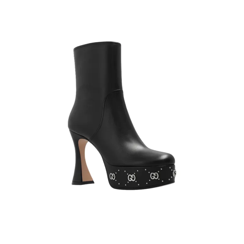 GUCCI Interlocking G Leather Boots-2