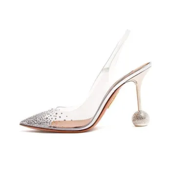 AQUAZZURA Irregular Heel High Heels 9.5cm Women's Transparent