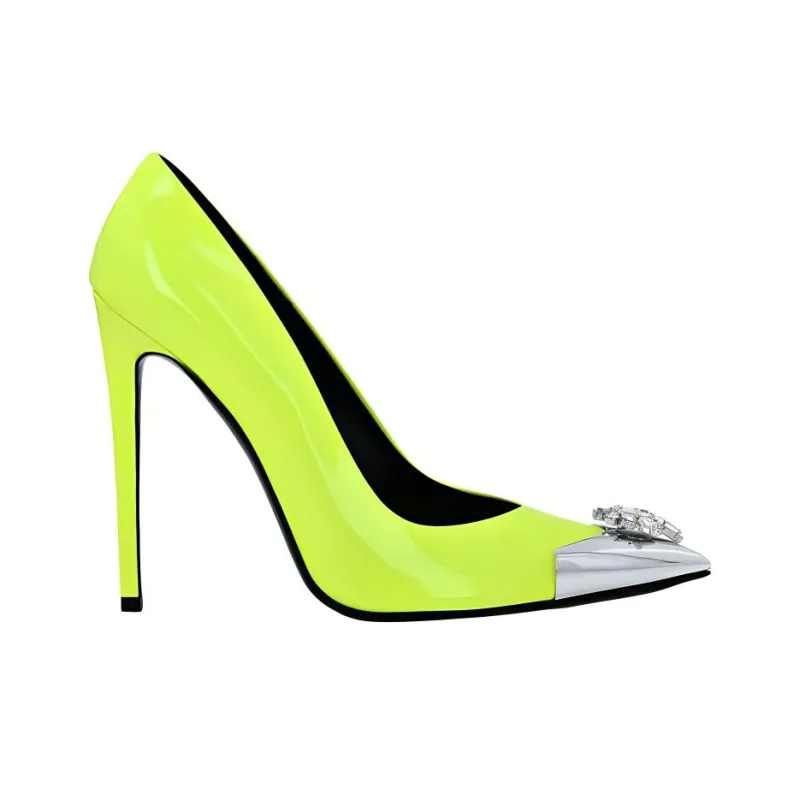 PHILIPP PLEIN Decollete Slim Heel High Heels 12cm Women's Green-1