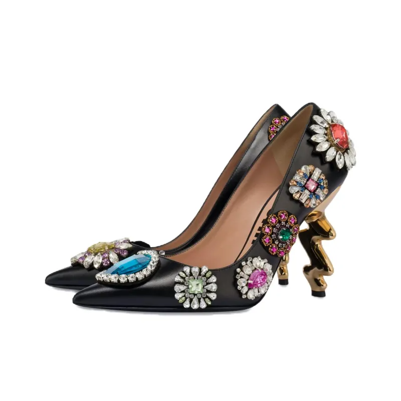 MOSCHINO 105mm Crystal-embellished Pumps-2
