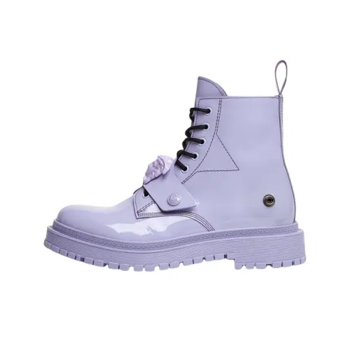 VERSACE La Medusa Ankle Boots Women's Purple