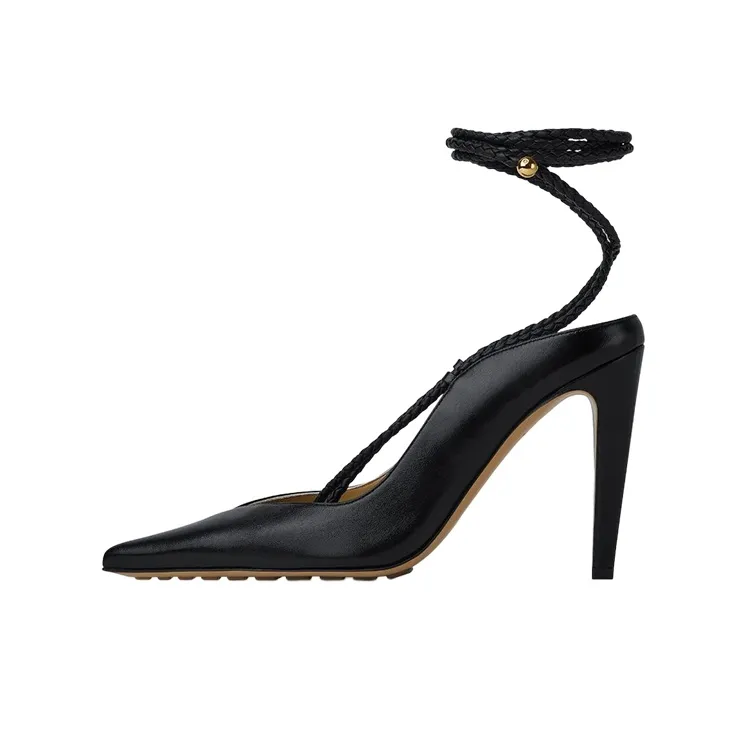 Bottega Veneta Spritz Slim Heel High Heels 10cm Women's Black-0