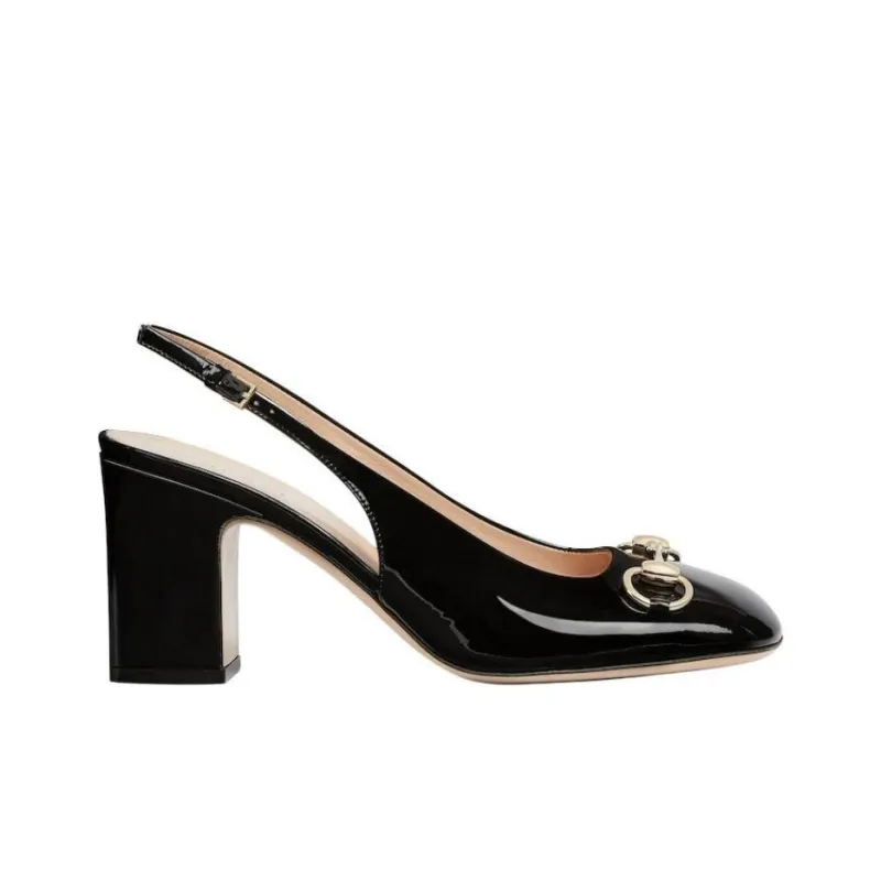 GUCCI Horsebit High Heels 7.5cm Women's Black-1