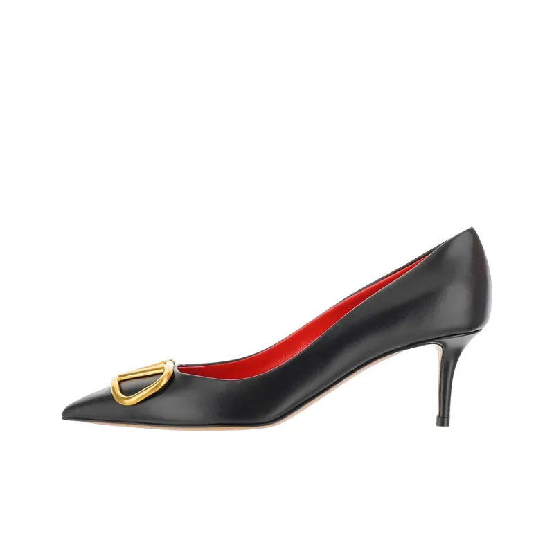 Valentino Slim Heel High Heels Women's Black-0
