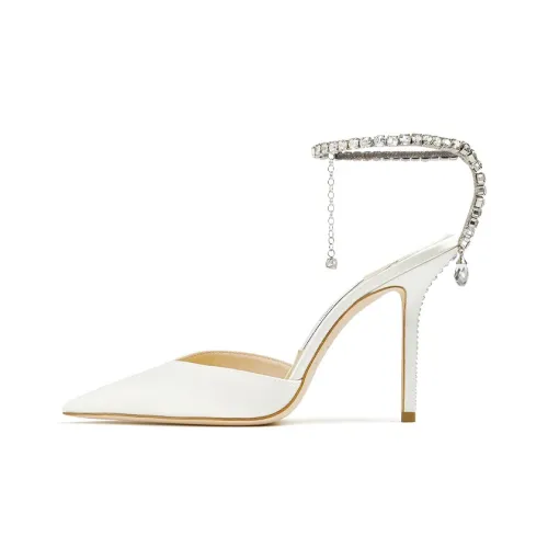 Jimmy Choo Saeda 100mm Crystal anklet Pumps
