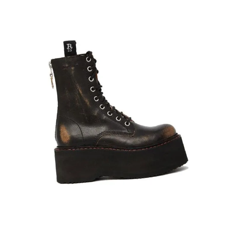 R13 Ankle Boots 5cm Women's Black Gold-1