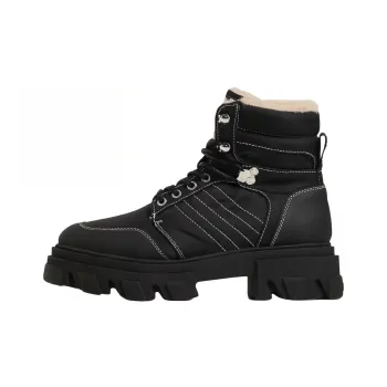 GANNI Faux-shearling-lined Hiking Boots