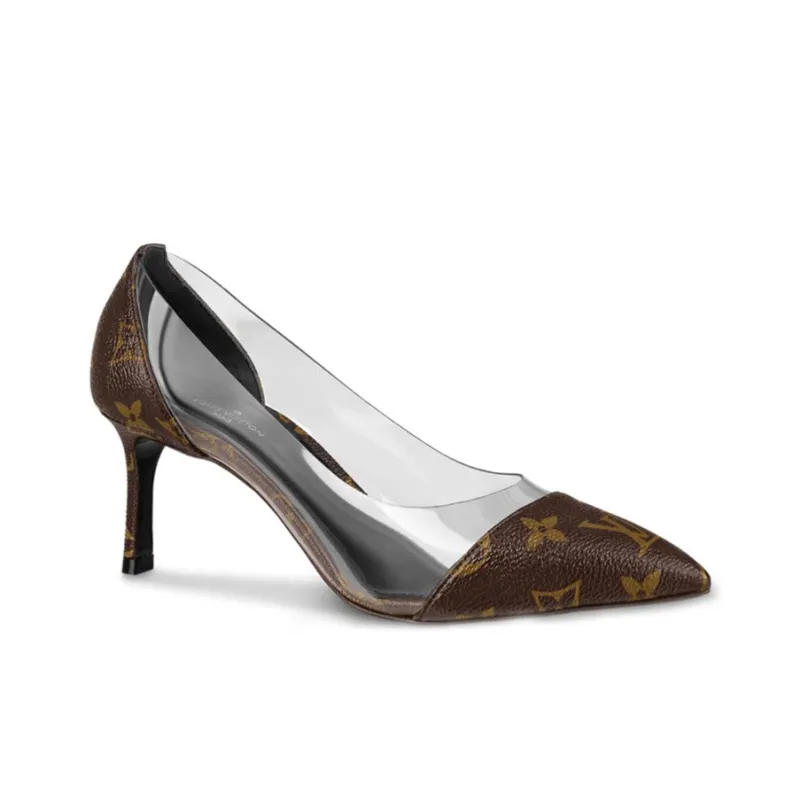 LOUIS VUITTON Chérie Monogram Slim Heel High Heels Women's Monogram Color-1