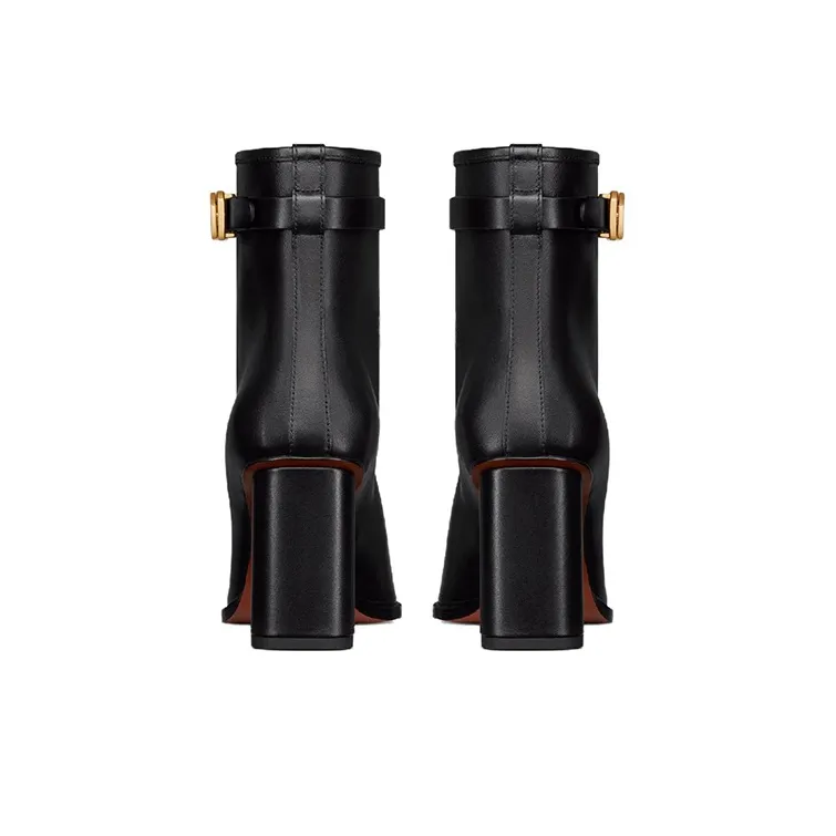 DIOR Empreinte Ankle Boots 8cm Women's Black-4