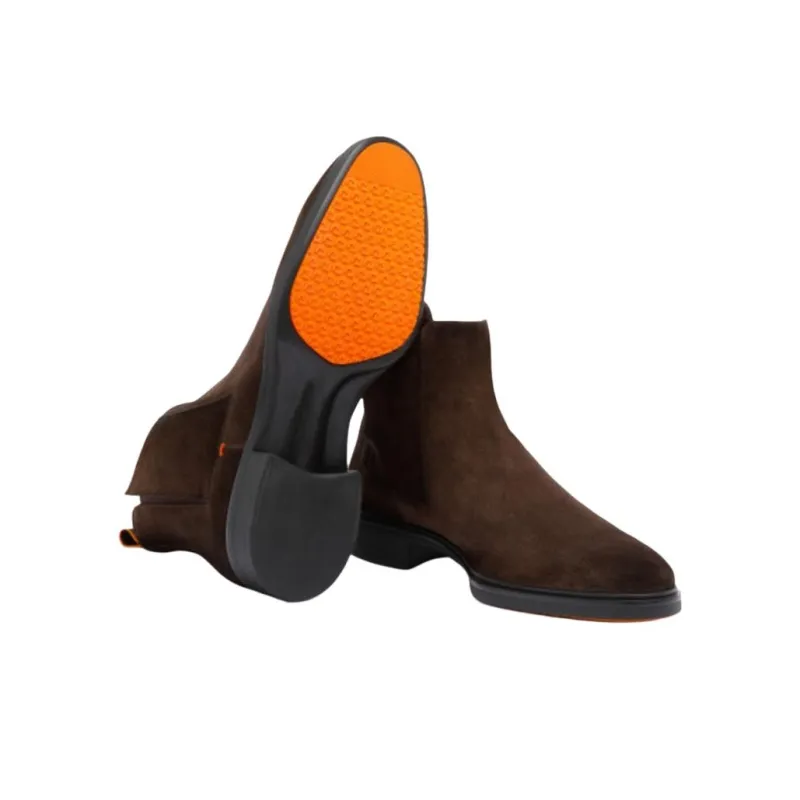 Santoni Round Toe Ankle Boots-4
