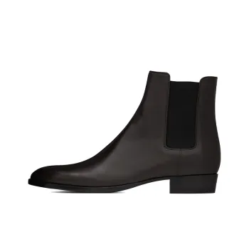 SAINT LAURENT Wyatt Ankle Length Chelsea Boots Women's Brown