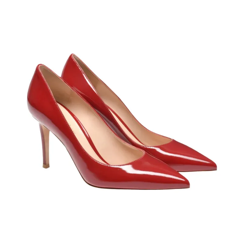 GIANVITO ROSSI Slim Heel High Heels 8.5cm Women's Red-2