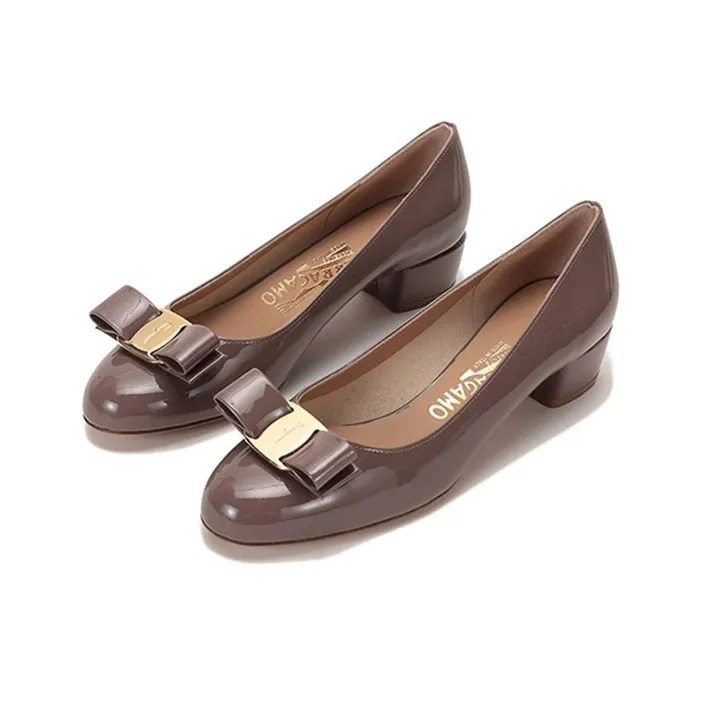 FERRAGAMO Bow-detail Block-heel Pumps-2