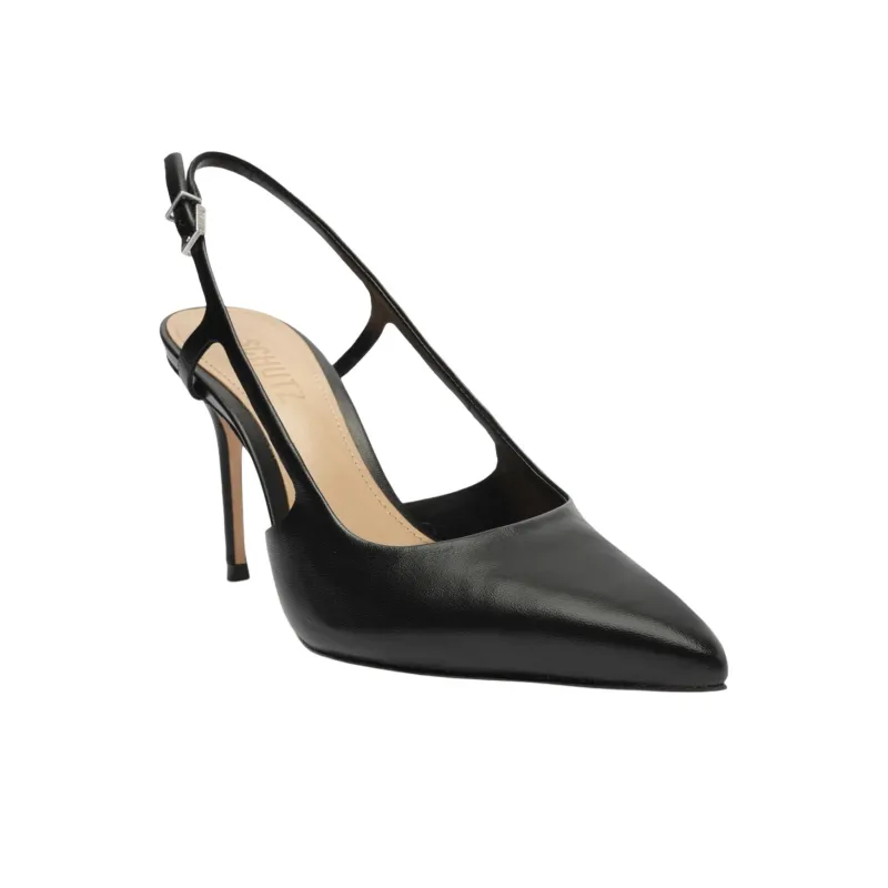 Schutz Boris Slim Heel High Heels 8.4cm Women's Black-2