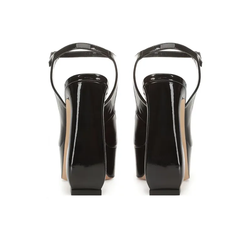 SERGIO ROSSI Chunky Heel High Heels 7.6cm Women's Black-3