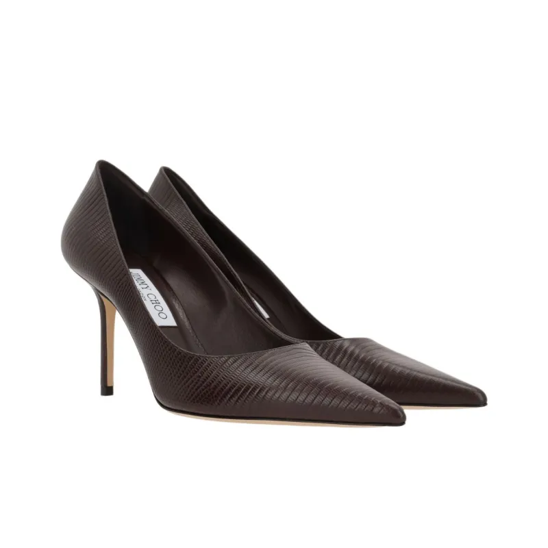 Jimmy Choo LOVE Slim Heel High Heels 8.5cm Women's Coffee-2