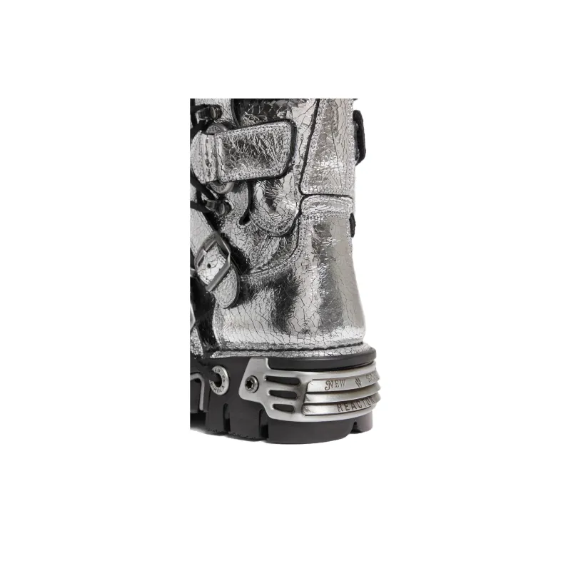 Paco Rabanne X New Rock Metallic Leather Boots-4